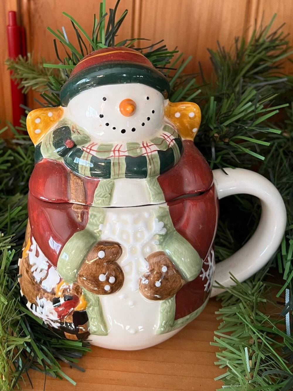 Debbie Mumm Sakura Snow Angel Sugar Bowl